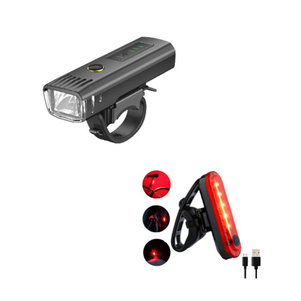 USB Oplaadbare Fietslamp Set Voor en Achter – LED, 250 Lumen, 4 Standen