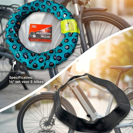Zenxstore 14" Bandenset (14x2.125) + Ventiel | E-Bike & Step