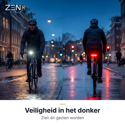 Fietslamp oplaadbaar – USB LED-set voor en achter, 250 lumen