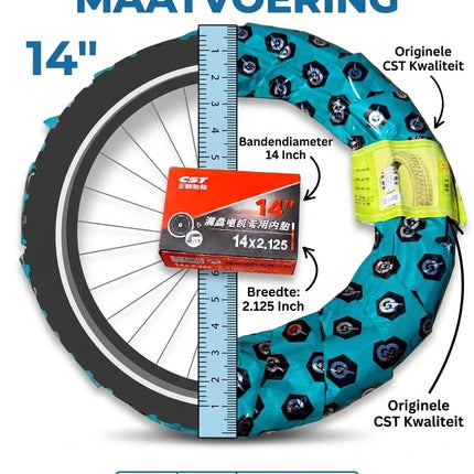 Zenxstore 14" Bandenset (14x2.125) + Ventiel | E-Bike & Step
