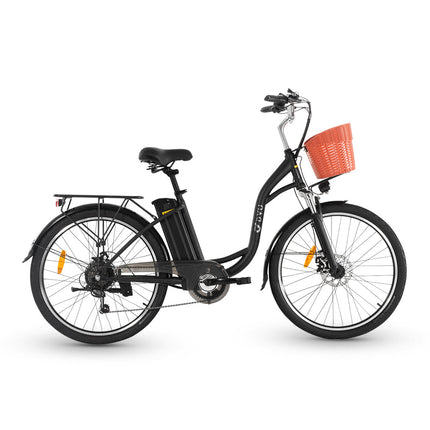 DYU C6 elektrische stadsfiets wit en zwart | ZenXstore