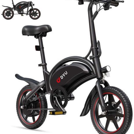 DYU D3F 14 Inch Mini Vouwbare Elektrische Fiets – Compact, Krachtig & Perfect voor Stedelijk Vervoer