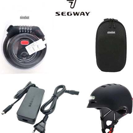 Segway Ninebot Starter Pack: Segway Accessoire Bundel: Helm met reflectoren, Segway oplader, Ninebot draagtas, Ninebot cijferslot- 4 in 1 bundel - ZenXstore