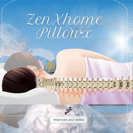 ZenXhome Orthopedisch traagschuim hoofdkussen met neksteun visco Serie-Orthopedisch  - Anti Nekklachten | 58x33x10 cm - ZenXstore