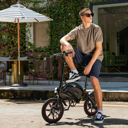 DYU D3F 14 Inch Mini Vouwbare Elektrische Fiets – Compact, Krachtig & Perfect voor Stedelijk Vervoer