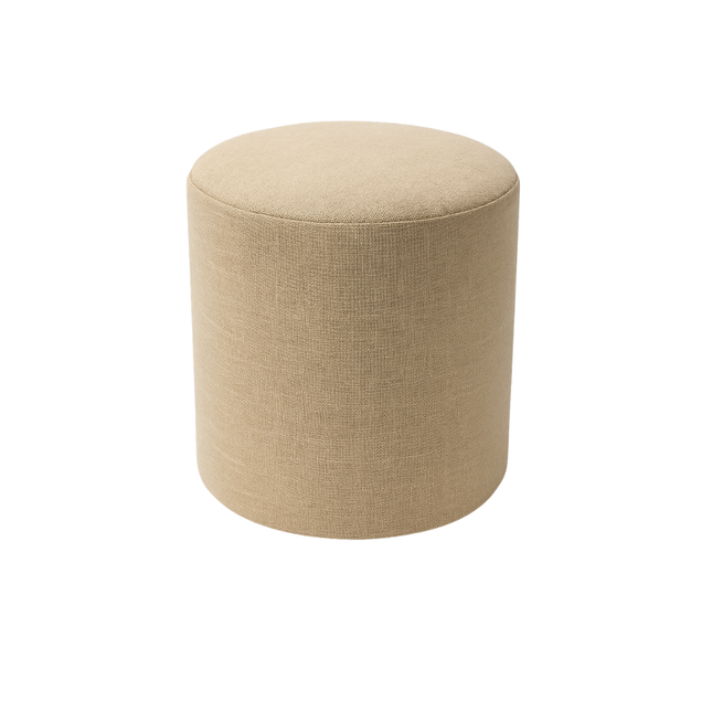 Beige stof poef - ergonomisch design - voetsteun en zitplaats | ZenXstore
