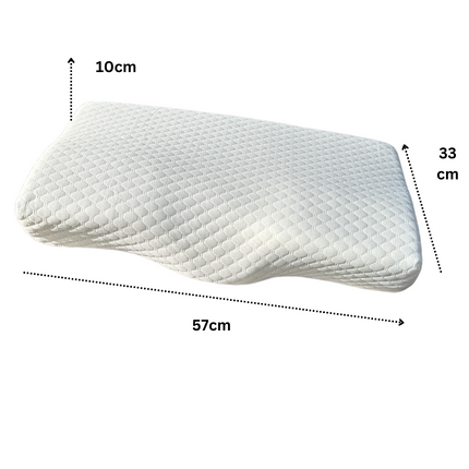 ZenXhome Orthopedisch traagschuim hoofdkussen met neksteun visco Serie-Orthopedisch  - Anti Nekklachten | 58x33x10 cm - ZenXstore
