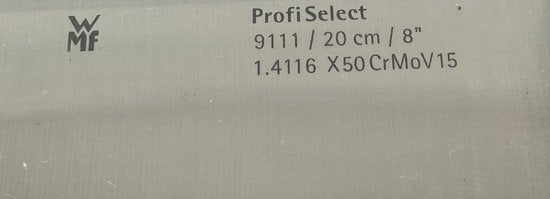 WMF ProfiSelect Vleesmes 20 cm / 1,4116 X 50 / 8" / WMF vleesmessen nauwkeurig geslepen -hoge mate van scherpte -lange levensduur - ZenXstore