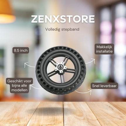 ZenXstore 8.5inch Achterwiel met Duurzame Volrubberen Band voor Xiaomi M365 - ZenXstore