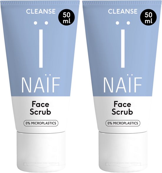 Naïf - Circulaire Gezichtsscrub Voordeelset - 2x50ml - Gezichtsverzorging - met Natuurlijke Ingrediënten