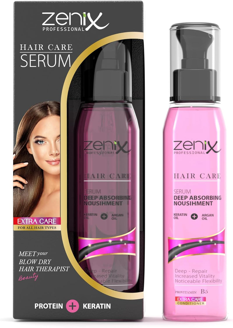 Zenix haarverzorgingsbehandeling Argan Keratin haarkit ARGAN + KERATIN (HAIR SOFTENER COMPLEX 500 ML, HAIR SHAMPOO 500 ML, HAIR SERUM 130 ML)