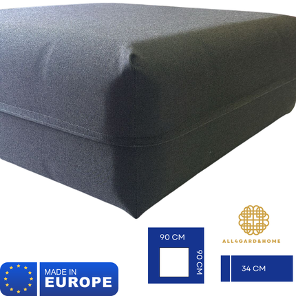 ComfortCloud Lounge Poef 90x90cm – Water- & UV-bestendig | Binnen & Buiten