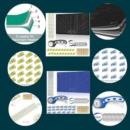 ZenXstore Snijmat Set A1/A2 – Inclusief Naaiaccessoires & Hobbymat
