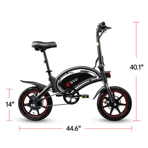 DYU D3F 14 Inch Mini Vouwbare Elektrische Fiets - ZenXstore