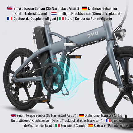 DYU T1 Opvouwbare Elektrische Fiets