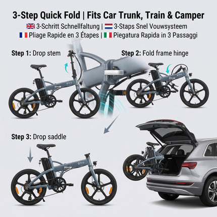 DYU T1 Opvouwbare Elektrische Fiets