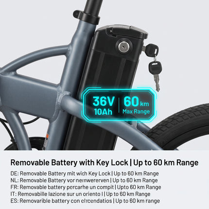 DYU T1 Opvouwbare Elektrische Fiets