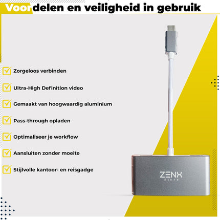 USB 3.1 4-in-1-in-1-Hub ZenXstore 