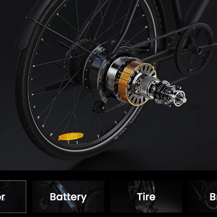 DYU Stroll 1 Elektrische Stadsfiets 700C – 250W | 36V 9Ah Uitneembare Accu | 25 km/u Trapondersteuning | Lichtgewicht Aluminium Frame | Hydraulische Schijfremmen | Stille en Zuinig E-Bike voor Woon-Werk & Stad – NL Wettelijk Toegestaan