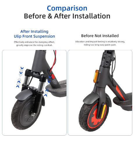 ZenXstore Elektrische Step Verende Voorvork Verbeterde Hydraulische Voorste Schokdemper Voorvork Ophanging Absorber Onderdelen Voor Segway Xiaomi AovoPro M365/Pro/1S/Mi3