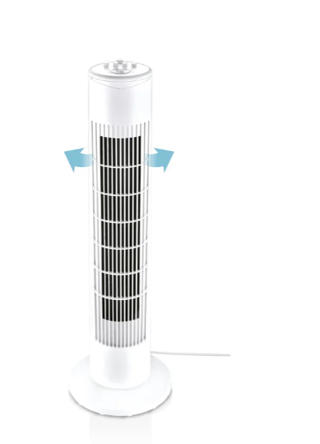 SILVERCREST® Torenventilator, 3 snelheden, 50 W zwart- 3 modi: laag, gemiddeld, hoog Apart inschakelbare 90°