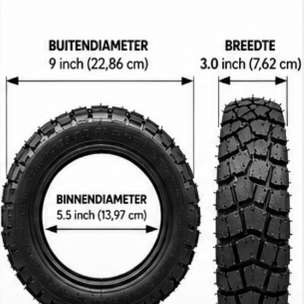 9x3.0-5.5 Off-road buitenband voor elektrische step