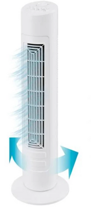 SILVERCREST® Torenventilator, 3 snelheden, 50 W zwart- 3 modi: laag, gemiddeld, hoog Apart inschakelbare 90°