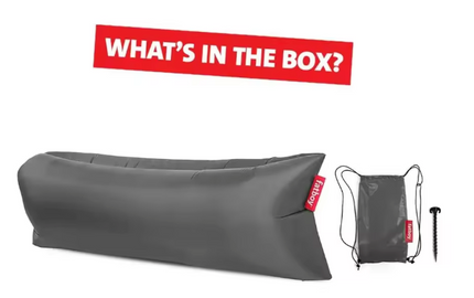 Fatboy Lamzac 3.0 Steel Grey | Opblaasbare Luchtbank Zonder Pomp
