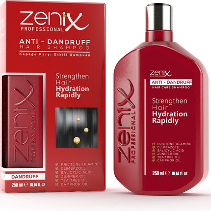 Zenix Anti-Roos Haarshampoo 250 ml - Tea Tree, Jeneverolie en Kamferolie - Dermatologisch Geteste Formule - ZenXstore
