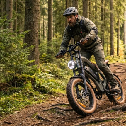 DYU M20 fatbike op grindpad - offroad gebruik | ZenXstore

