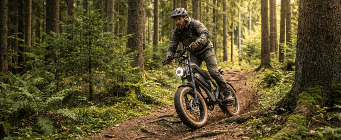 DYU M20 fatbike op een grindpad | ZenXstore