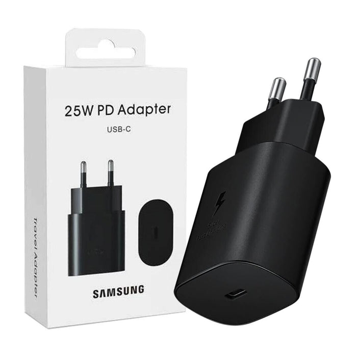 SAMSUNG Originele 25W Snellader - Oplader - USB-C aansluiting- Adapter 25W Snellader USB-C Zwart- 25W PD Adapter