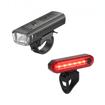 Fietslamp oplaadbaar – USB LED-set voor en achter, 250 lumen