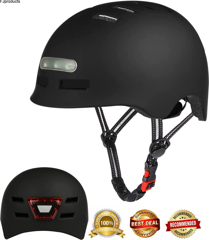 Allround Helm met Led Licht voor Fietsen, Elektrische Fietsen, Skateboarden, Outdoor Sport met 2 jaar garantie!