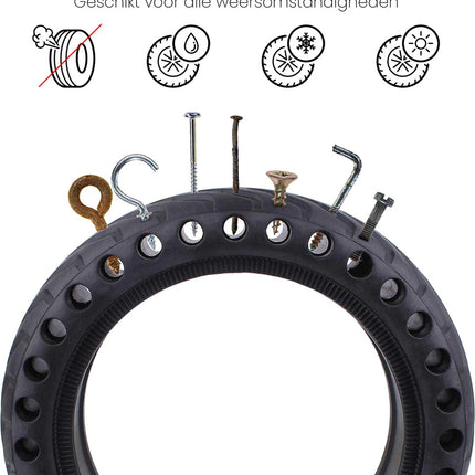 Volrubberen band voor Xiaomi M365 (PRO) - Accessoires en Onderdelen - Volrubber - Zonder Binnenband - Anti-slip - 8.5'' inch - ZenXstore