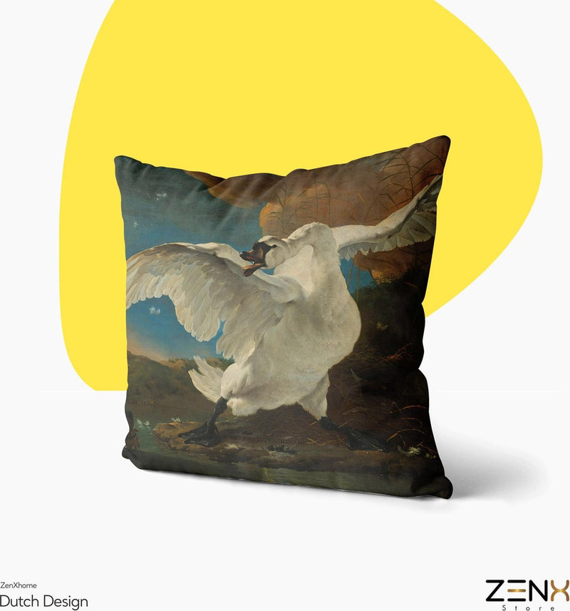 Dutch Design Sierkussens bij ZenXhome “The Threatened Swan” 40X40 inclusief kussens