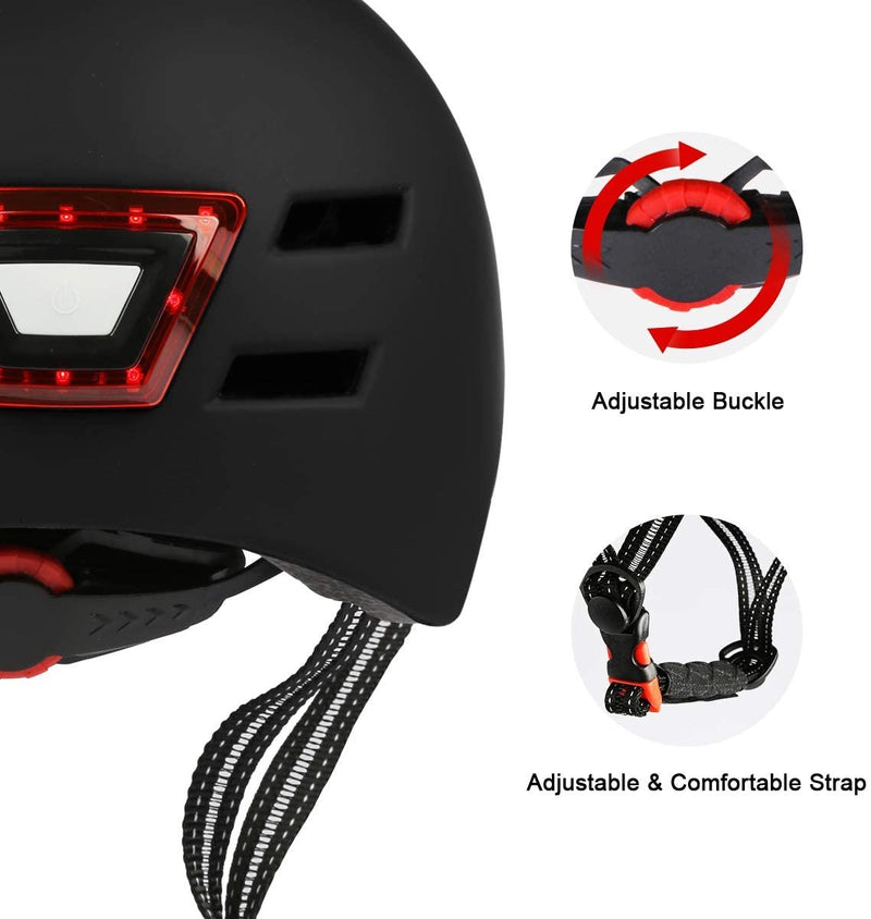 Allround Helm met Led Licht voor Fietsen, Elektrische Fietsen, Skateboarden, Outdoor Sport met 2 jaar garantie!