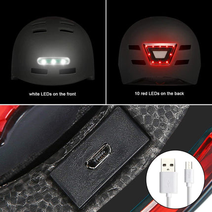 Allround Helm met Led Licht voor Fietsen, Elektrische Fietsen, Skateboarden, Outdoor Sport met 2 jaar garantie! - ZenXstore