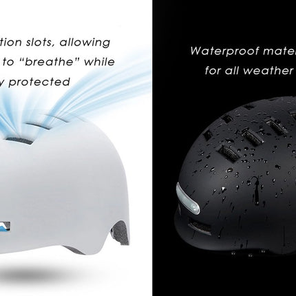 Allround Helm met Led Licht voor Fietsen, Elektrische Fietsen, Skateboarden, Outdoor Sport met 2 jaar garantie! - ZenXstore