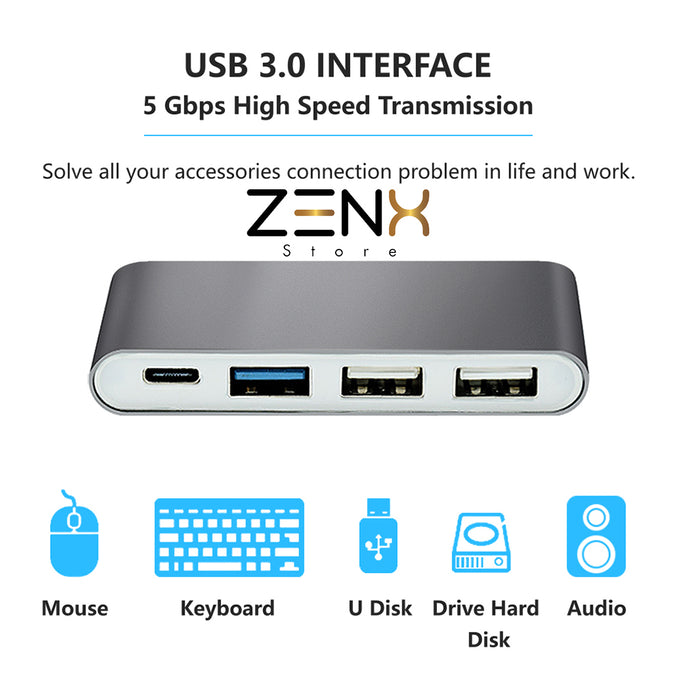 USB 3.1 4 in 1 -in-1 Hub ZenXstore