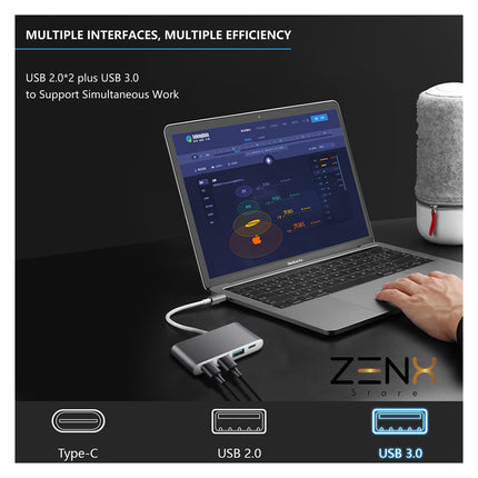 USB 3.1 4 in 1 -in-1 Hub ZenXstore - ZenXstore