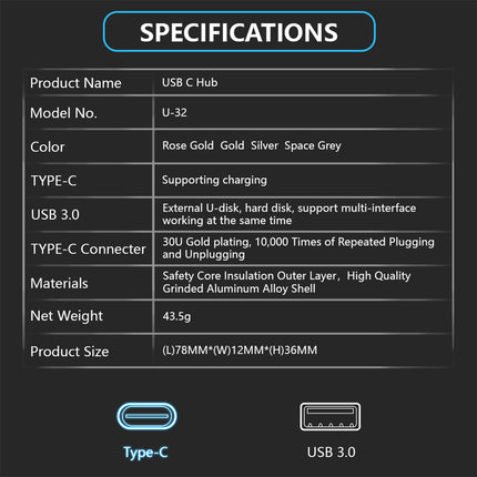 USB 3.1 4 in 1 -in-1 Hub ZenXstore - ZenXstore