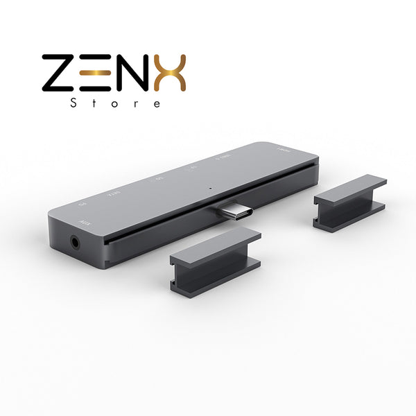 ZenXstore IPAD USB-C Hub - USB Splitter - 4 Poort - Kabel van 30cm - USB-C DATA - USB 3.0 - Aluminium - Space Grey