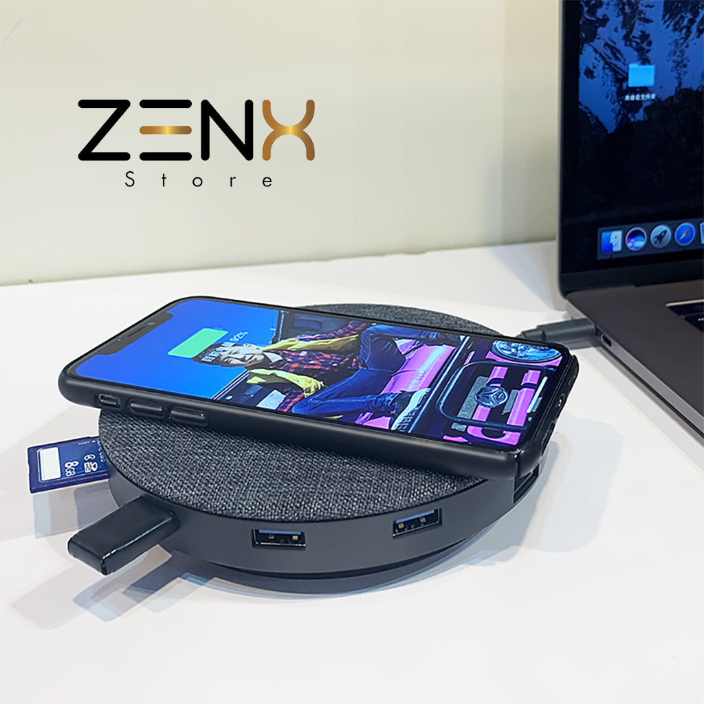 USB-C Hub 11-in-1 ZenXstore™ Met een Draadloos Oplader - ZenXstore