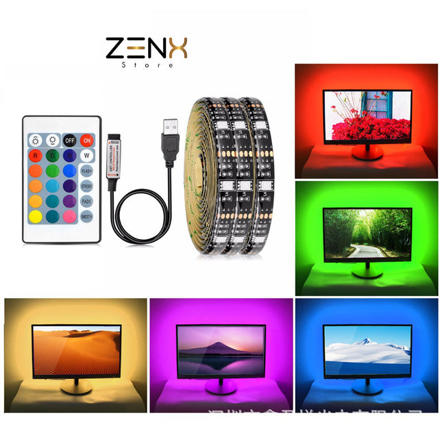 Zenx LED-strips 5 Meter incl. afstandsbediening-multicolor - ZenXstore
