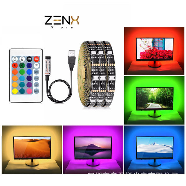 Zenx LED-strips 5 Meter incl. afstandsbediening-multicolor