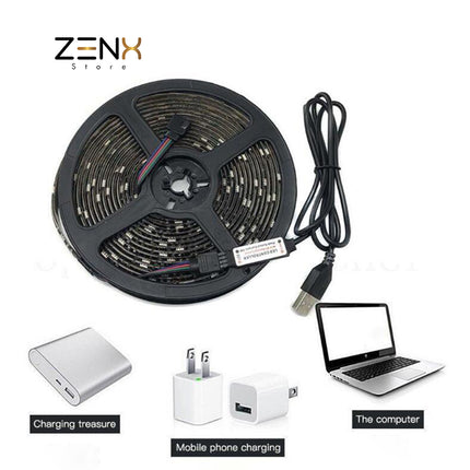 Zenx LED-strips 5 Meter incl. afstandsbediening-multicolor - ZenXstore