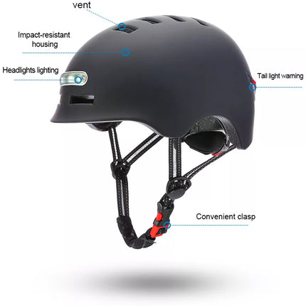 Allround Helm met Led Licht voor Fietsen, Elektrische Fietsen, Skateboarden, Outdoor Sport met 2 jaar garantie! - ZenXstore
