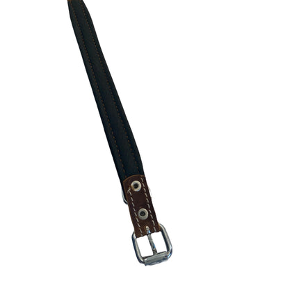 ZenXstore Halsband Hond 100% Echt Leer met beschermend laagje verschillende kleuren 38cm X 2cm - ZenXstore