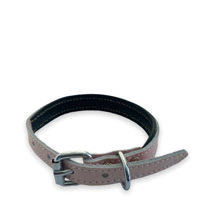 ZenXstore Halsband Hond 100% Echt Leer met beschermend laagje verschillende kleuren 38cm X 2cm - ZenXstore